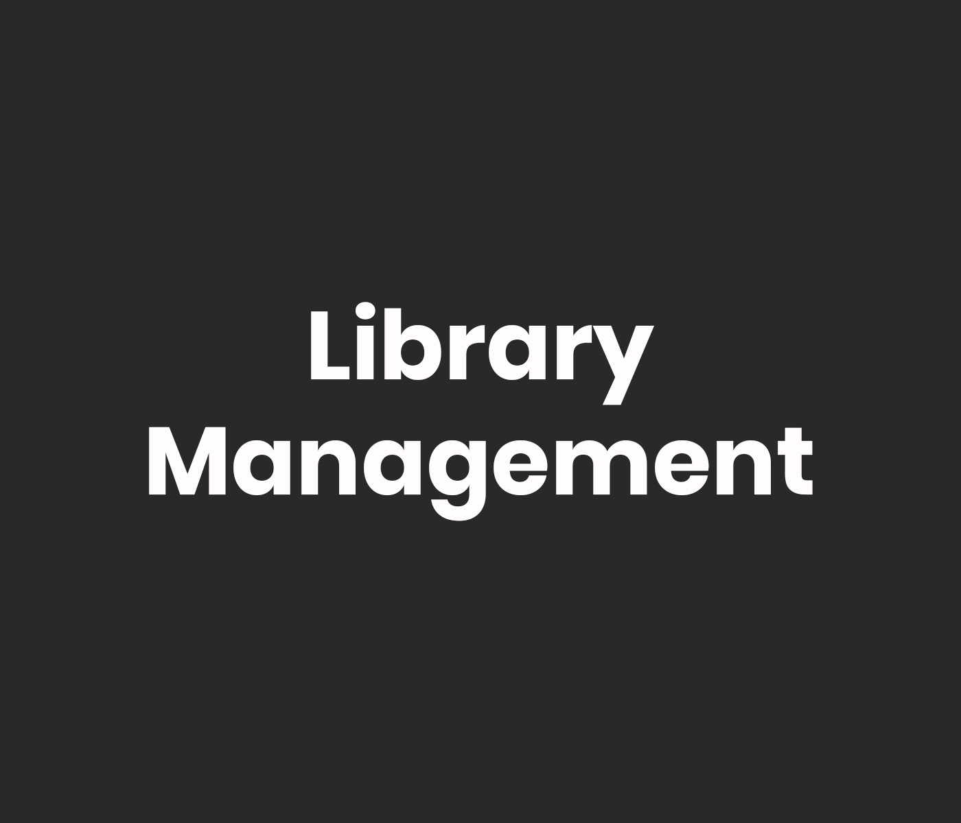 Library Management